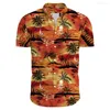 Casual overhemden voor heren Hawaiiaanse bloem herenprint met korte mouw voor Koreaanse modekleding Kostuums Oversized tops Sale bloemen