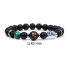 Twaalf Sterrenbeelden 8mm Gematteerd Rozenkwarts Amethist Tijgeroog Agaat Armband Mannen Vrouwen Yoga Healing Balans Armband