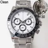 Montre automatique Rolaxes Clean V11 Sapphire Factory Styles Deluxe pour hommes TOP Chronographe montres Clean ETA 4130 Lunette en céramique 116500 modèle 904L en acier inoxydable L