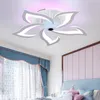 Luzes modernas de teto LED para sala de estar quarto casa lustre de teto LED Iluminação interna App preto branco com RC Dim