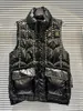 Gilets pour femmes automne hiver mode perle poche sans manches gilet manteau de luxe industrie lourde chaud coton tempérament vêtements