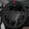 Чехол на руль автомобиля, черный, прошитый вручную, из натуральной кожи, замши для Ford Mondeo Fusion 2013-2019 EDGE 2015-2019273W