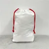 Christmas Double Layer Sublimation Blank Santa Sacks DIY Personalized Drawstring Bag Gift Pocket Heat Transfer Christmas Decorations