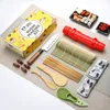 Sushi Tools Making Knife Bamboo Rolling Curtain Ceramic Plate Japanese Rice Spoon and Vegetable Roll Mold Set 230918