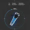 Elektriska rakare Kemei Wet Dry Electric Shaver for Men Beard Electric Razor Facial Shaving Machine Rechargeble LCD Display 3D Floating System X0918