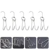 Hooks 10 pièces crochet de barbecue pratique volaille suspendus gril résistant à l'usure jambon pivotant Bacon magasin cintres robuste en acier inoxydable