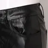 Pantaloni da donna per donna Pantaloni lunghi dritti a gamba larga alla moda in ecopelle Abbigliamento Ropa Mujer