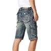 Jeans pour hommes Kiovno Fashion Hommes Cargo Casual Denim Shorts Droite Lavé Court pour Homme Taille 29-38 Multi Pockets1260R