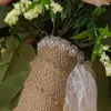 Flores decorativas buquê de noiva mão simulação de casamento flor rosa artificial pe material adereços