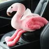 1pcs ins pink flamingo cover cover creative carcrest armrest case case plush toys toys decorative learder for home decor 239j