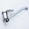 Kitchen Faucets Bathroom Basin Faucet Modern Polished Chrome Plated Cold Single Handle Swivel Tap 360 Rotation Sink
