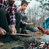 Verktyg Rostfritt stål BBQ-gaffel dubbel metallspett U-formade läger utomhus rostar för hushållskök