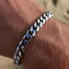 3-11mm dikke Miami Cubaanse kettingarmband voor mannen roestvrijstalen Cubaanse schakelarmband polsbandje klassieke punk zware mannelijke sieraden