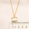 Collane a ciondolo Fashion Designer Jewelry Gold Sier Sier a sospensione in acciaio inossidabile in acciaio inossidabile Lettera di marca catene Collana Regalo di Natale Y240429NR6U