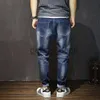 Herrenhosen Große Größe Herren Tapered Jeans Hosen Denim Haremshose Übergröße Übergröße 42 44 46 48 J230918