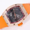 Mężczyźni/kobiety Richrd Mileres Szwajcarskie zegarek Sporty mechaniczne RM023 18K Rose Gold z Diamondet Automatyczne Szwajcarskie Sporty Luksusowe Sport