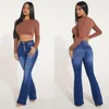 Women's Jeans 2023 Fall High Waist Boot Cut For Women Fashion Stretch Slim Denim Flared Pants Casual Trousers S-2XL Drop