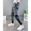 Calças masculinas 2022 primavera e verão estilo coreano fino estiramento jeans na moda magro casual calças internet celebridade magro tornozelo comprimento jogger calças j230918