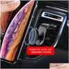 Autres accessoires intérieurs Support de téléphone de voiture magnétique Air Vent Clip Mount Rotation Téléphone portable GPS Support pour Red Mi Huawei Stand Drop D Dh6Kp