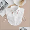 Bow Ties Women Handmade Beads Fake Collar For Sweater Shirt Detachable Collars Blouse Tops Half False Drop Delivery Fashion Accessorie Dhbw3