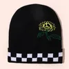 Berets Bedruckte Beanie Hüte Für Erwachsene Männer Frauen Hip Hop Ski Winter Weiche Elastische Gestrickte Hut Freizeit Warme Kappe Plaid schädel Gorros