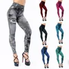 Pantaloni da donna Leggings a vita alta in denim sintetico super elastico Jeans jacquard sportivi Pantaloni corti africani da donna