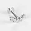 Orecchini con perno 1 pezzo in argento 925 originale 2023 lucido CZ diamante particolare donna per le donne piercing gioielleria raffinata regali