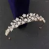 Copricapo da sposa vintage farfalla fiore corona da sposa accessori per capelli perla tiara damigella d'onore ragazze rami copricapo fascia297z