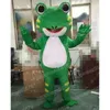 Performance Green Frog Mascot Costumes Cartoon Character Outfit Suit Carnival Unisex vuxna storlek Halloween Jul fancy Party Carnival Dress Suits