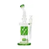 Bong in vetro inebrianti Recycler Bong Sidecar unici Narghilè Tubi dell'acqua Soffione Perc Percolatore Olio Dab Rigs Giunto da 14 mm con ciotola