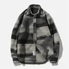 Flanel wełniane męskie koszulka Folk-Custom Spring Vintage Wzór długoterminowych Mężczyźni Koszule Top 2019 Casual Man Streetwear Plus Size 5xL224R