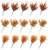 Decoratieve Bloemen Kunstmatige Eucalyptus Tak Baby's Adem Nep Rood Oranje Bloemboeket Thuis Bruiloft Decoratie Herfst