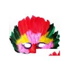 Party Masken DIY Federmaske Mode Y Frauen Dame Halloween Mardi Gras Karneval Colorf Huhn Venedig Geschenk Drop Lieferung Hausgarten F Dhurh