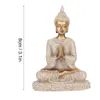 Dekorativa figurer Guldmediterande sittande Buddha -staty Carving Figurine Craft for Home Decoration Ornament 8cm