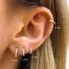 Stud Küpe Canner 925 Sterling Gümüş Minimal Hoop Kristal Zirkonya Küçük Kıkırdak Küpe Tragus Piercing Mücevherat