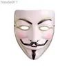 Accessori per costumi Festa di Halloween Mascherata V Maschera per maschera di vendetta Anonimo Guy Fawkes Maschere cosplay Costume Film Maschere per il viso Horror spaventoso Prop9870702 L2309