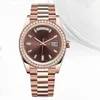 Guarda Designer Diamond Watches Womens Automatic Rose Gold Date Taglia 36mm 41mm Sapphire Glass Waterproof Montres Ladies Ladies Iced Outs per donne