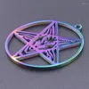 Charms 9pcs/Lot Hip Hop Street Punk Trend Hollow Goat Head Pentagram wisiorek do biżuterii