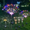 Luzes solares de fogos de artifício led corda de cobre 90LED 120 LED 150LED Luzes solares de jardim ao ar livre à prova d'água 2 modos 8 modos de iluminação Twinkling LL