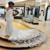 2020 árabe aso ebi sexy rendas frisado vestidos de casamento sereia vestidos de noiva baratos vestidos de casamento vintage zj955204y