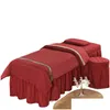 Beddengoedsets 4-delig Schoonheidssalon Mas Spa van hoge kwaliteit Dik beddengoed Lakens Sprei Gestreept kussensloop Dekbedovertrek Er Set Drop Delivery Ho Dhoby