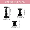 Candle Holders 3 Pcs Coffee Tables Pillar Stand Iron Candleholder Decorations Single-head Candlestick Desktop Retro Taper Vintage