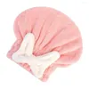 Serviette Super Absorbante Cheveux Doux Séchage Rapide Pour Les Femmes Mignon Bowknot Corail Polaire Séchage Chapeau Bouclé Long