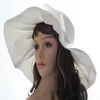 Linho verão feminino kentucky derby aba larga chapéu de sol casamento igreja vestido sol praia proteção uv boné a047240w