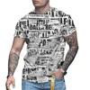 DIY T-Shirt 844 Cross border European and American men's T-shirt 3D printed round neck short sleeved casual loose fashion