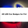 145 x 56 mmレッドバッジホワイトブルーレッド4D LEDロゴライトリアエンブレムシンボル252N