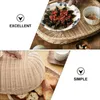 Dinnerware Sets Rattan Cover Braid Accessories Bread Storage Basket Bamboo Sieve Kitchen Accessory