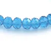 Lake Blue 8 mm faseted kryształowe bransoletka z koralikami dla kobiet proste styl elastyczne bransoletki 20pcs Lot Whole2470