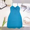 Casual Dresses 2023 Women Summer Sleeveless Sexy Pencil Dress Halter Stretch Solid Spring Tank Vestidos Bodycon Knitted Sweater Korean