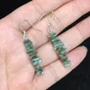 ダングルイヤリング1 PC Fengbaowu Natural Seraphinite Earring 925 Sterling Silver Crystal Reiki Healing Stone Fashion Jewelry Gift